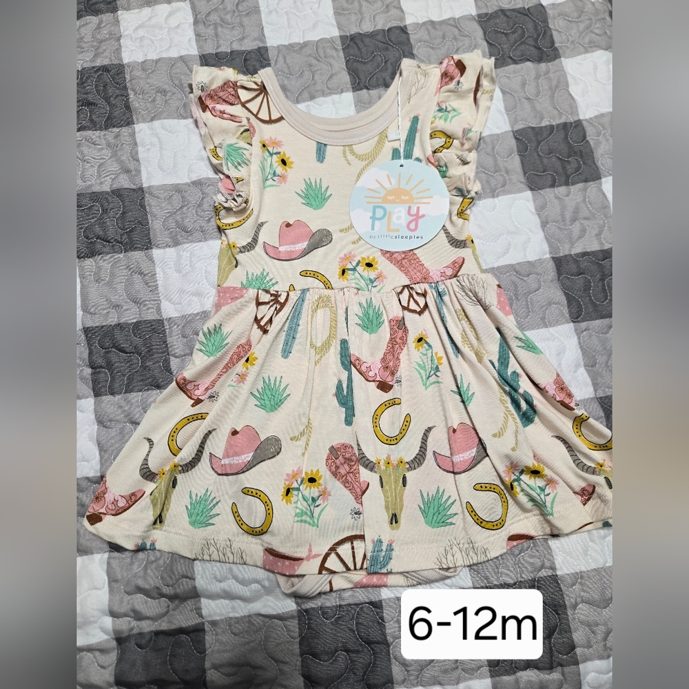 NWT Little Sleepies Ready To Rodeo Dress